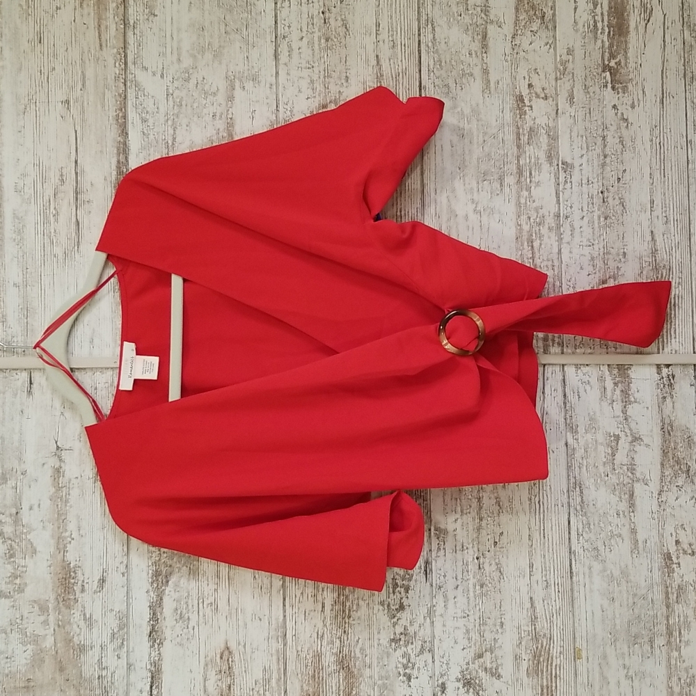 Red Wrap Top - image 1